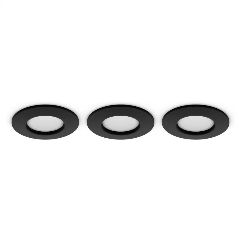 Philips Hue White & Color Ambiance Slim Recessed Light S x3 - nero