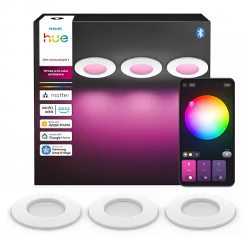 Philips Hue White & Color Ambiance Slim Recessed Light S x3 - bianco