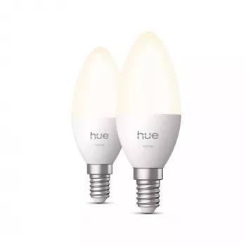 Philips Hue White Candle Bulb E14 B39 EU confezione da 2