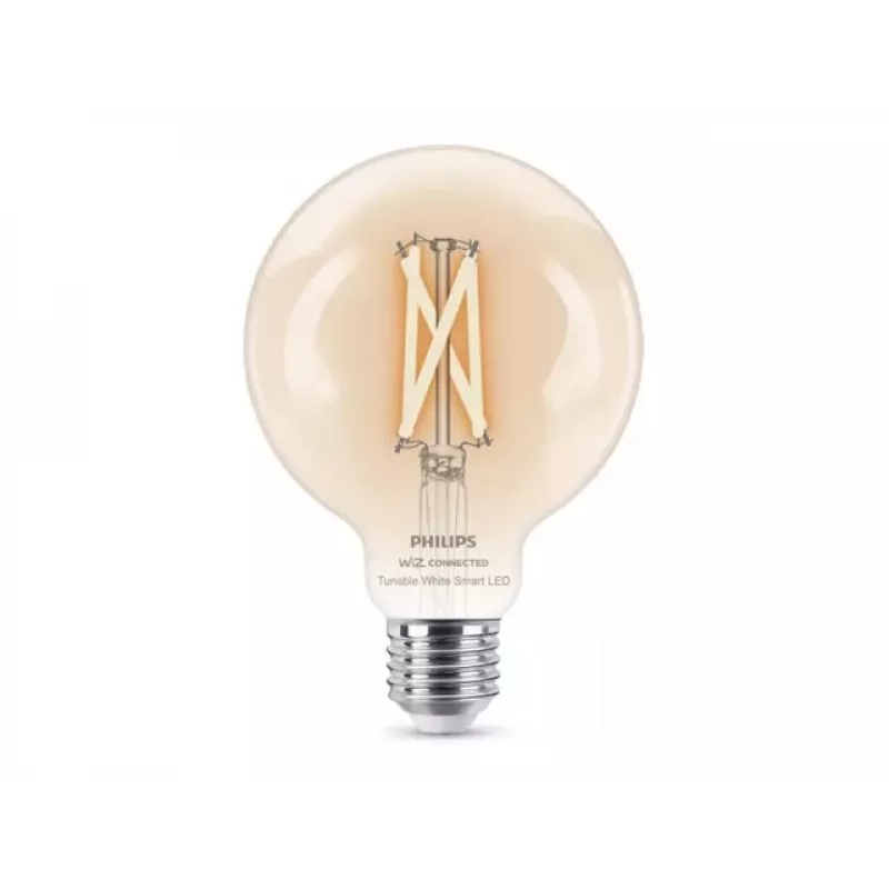 Philips Smart Wi-Fi G95 E27 Lampada LED smart, Tunable White 2700-6500K, equivalente 60W, trasparente