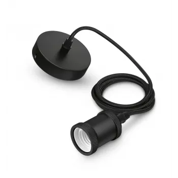 Philips lampada a sospensione vintage attacco E27 calotta nera nero