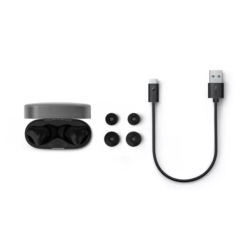 Auricolari wireless PHILIPS TAT2000BK/00 True Wireless in-ear Bluetooth 5.0 con custodia di ricarica, protezione IPX4 da schizzi e sudore, microfono integrato, nero