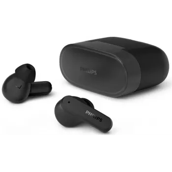 Auricolari wireless PHILIPS TAT2000BK/00 True Wireless in-ear Bluetooth 5.0 con custodia di ricarica, protezione IPX4 da schizzi e sudore, microfono integrato, nero