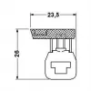 Phoenix 0421016 AKG 4 BU morsetto passante, blu, collegamento a vite, 4 mm², 32 A, 800 V