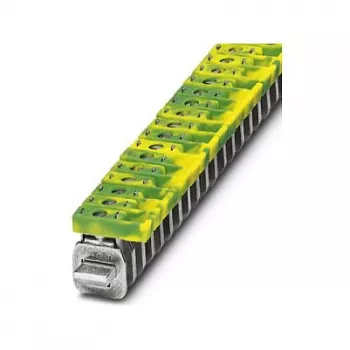 Phoenix 0421029 AKG 4 GNYE Morsetto per conduttore di protezione, a molla, 4 mm², verde-giallo