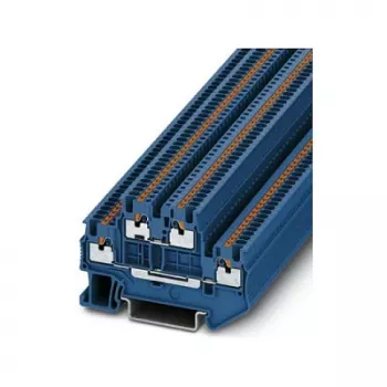 Phoenix 3208524 PTTB 1,5/S BU Morsetto passante a doppio livello, Push-in, blu
