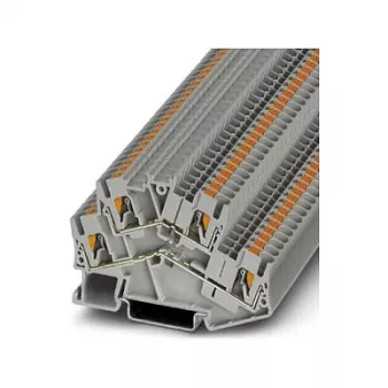 Phoenix 3209604 PTTBS 2.5 Morsetto passante a doppio livello, connessione push-in, grigio