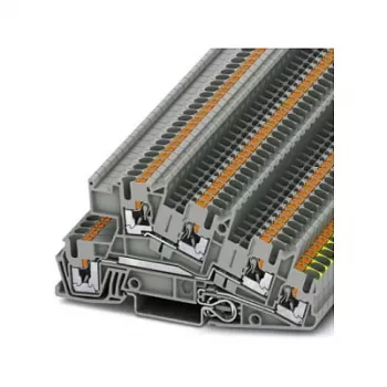 Phoenix 3213949 PTI 2,5-PE/L/L Morsetto multipiano su più livelli, push-in, 3 livelli, 6 connessioni, 2,5 mm², 400 V, 24 A, grigio