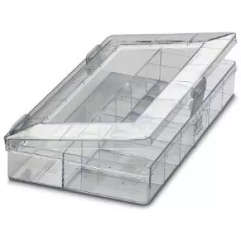 Phoenix Contact 5031524 scatola contenitore rettangolare trasparente in polistirene con coperchio a scatto