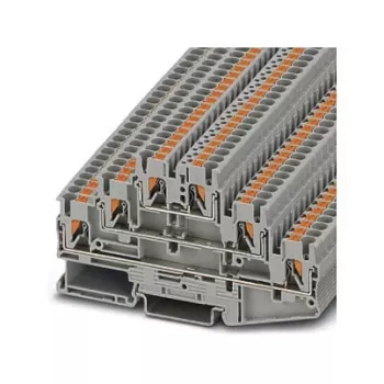 Phoenix Contact PT 2,5-3L morsetto in serie push-in a 3 livelli, 2,5 mm², 24 A, 500 V, grigio