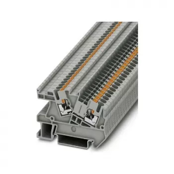 Phoenix Contact Morsetto di installazione push-in PTI 2.5, a 2 piani, 2,5 mm², 500 V, 24 A, guida DIN, grigio