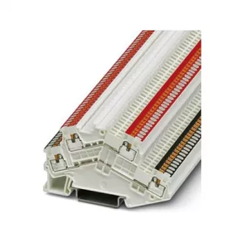 Phoenix Contact PTTBS-1,5/SWH/U-BK/O-RD morsetto doppio su guida nero/rosso
