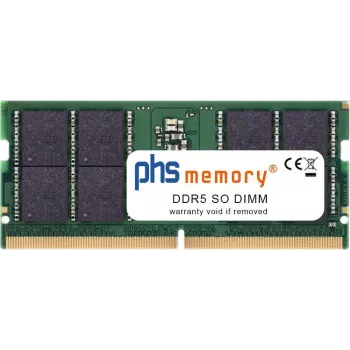 PHS-memory 32GB DDR5 SO-DIMM 5600MHz PC5-44800S Non-ECC Unbuffered modulo di memoria per Kontron Mini-ITX K4031-H (SP622402)