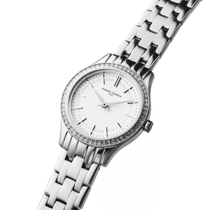 Pierre Cardin CF.0601.SJ orologio al quarzo da donna – 30 mm acciaio inox, quadrante argento