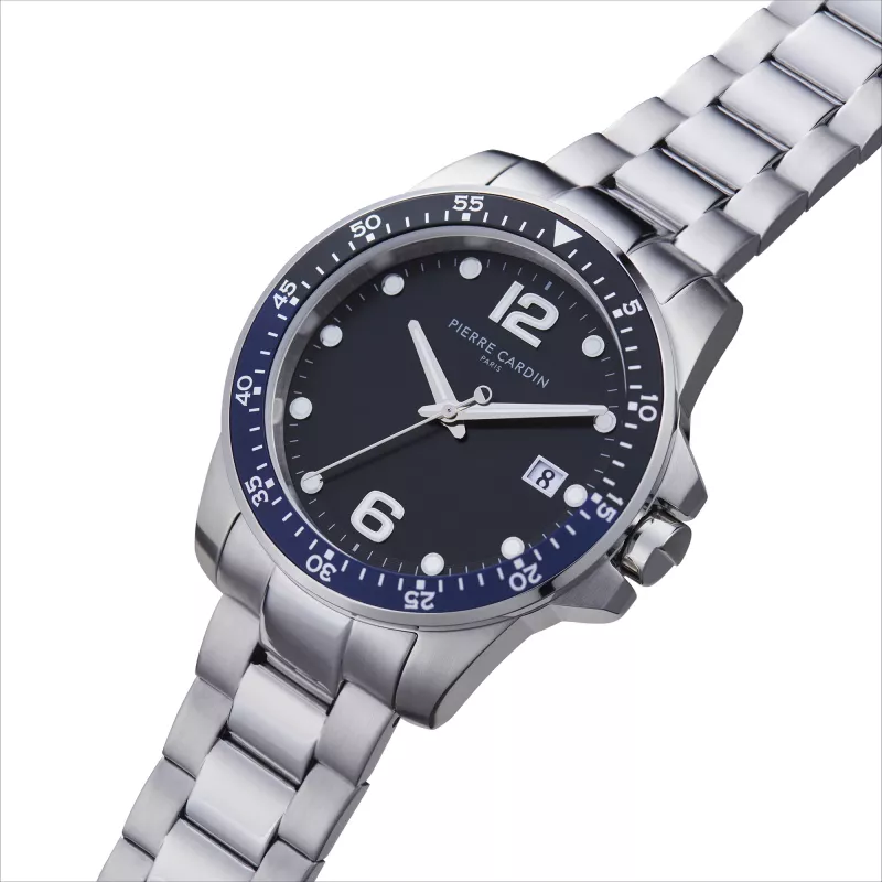 Pierre Cardin orologio da uomo analogico al quarzo CNI.0030 40mm quadrante nero cinturino in pelle