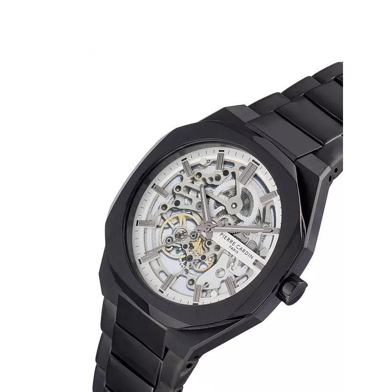 Pierre Cardin Orologio Analogico al Quarzo Uomo CF.1002.MB 42mm Nero Acciaio Inox Milanese Mesh