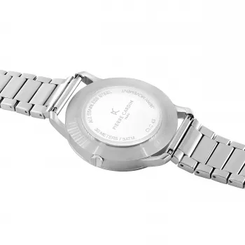 Pierre Cardin Orologio da uomo CLC.6001 43 mm acciaio inox al quarzo analogico quadrante nero cinturino in pelle
