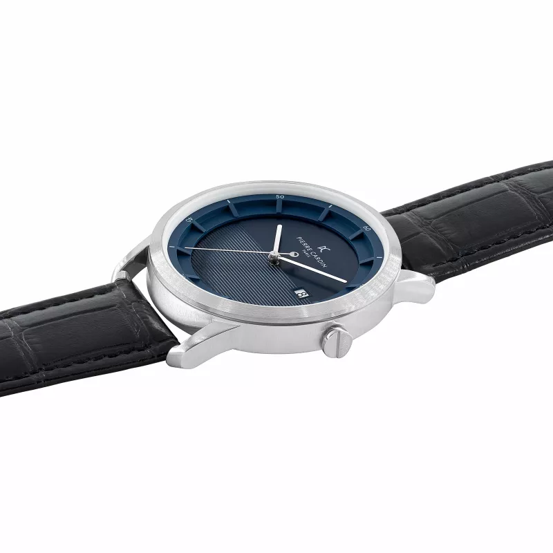 Orologio da uomo Pierre Cardin CLC.6004 43 mm acciaio inox pelle quadrante nero
