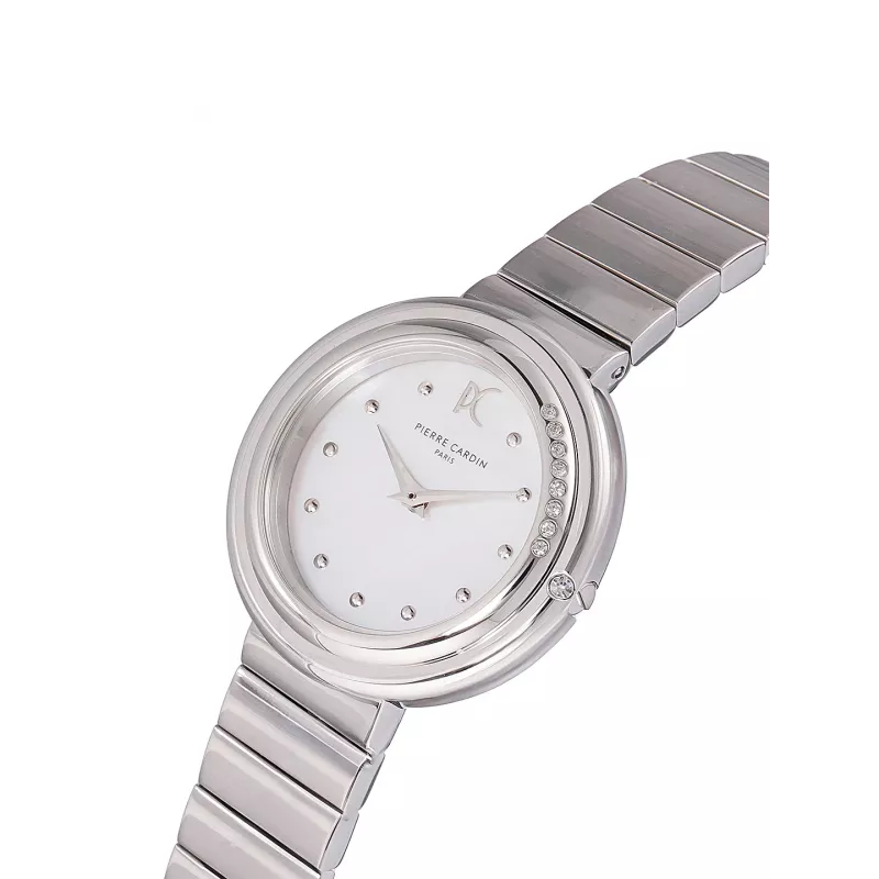Pierre Cardin orologio da donna analogico al quarzo CF.1010.MS.1 32mm bracciale a maglia milanese in acciaio inossidabile argento