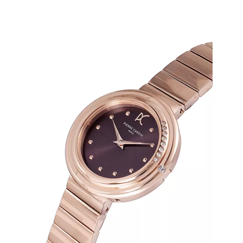 Pierre Cardin orologio da donna analogico al quarzo CF.1010.MR 32mm quadrante argento cinturino in pelle nero