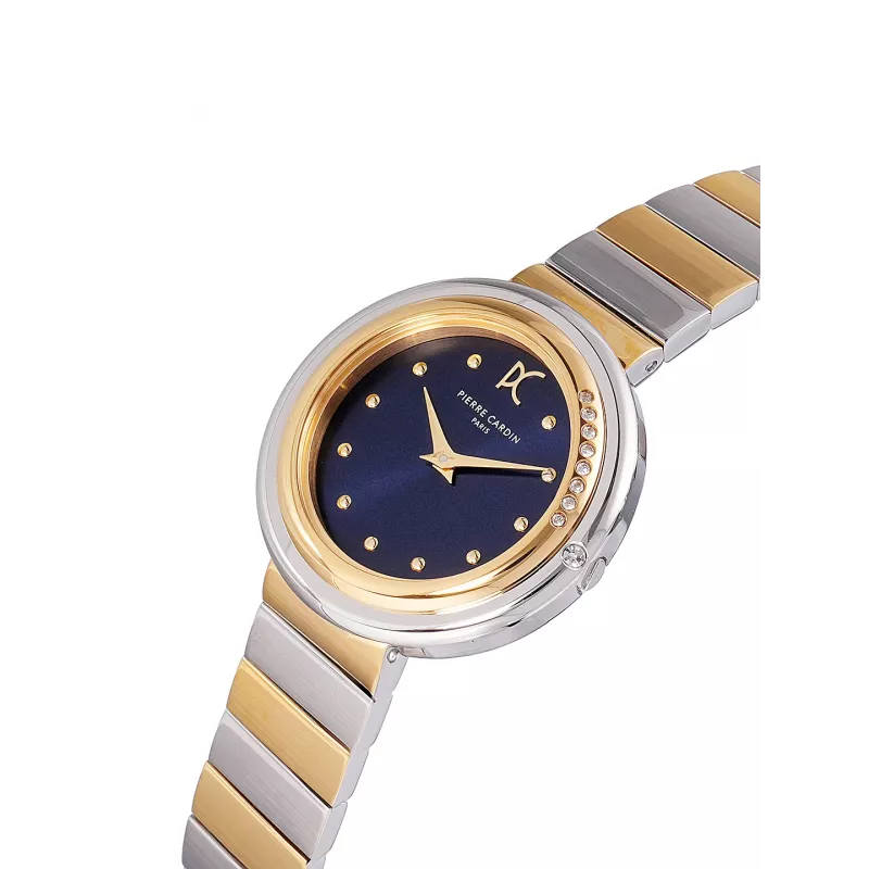 Pierre Cardin Orologio da donna CF.1010.MU 32mm Quarzo Analogico Quadrante argentato Cinturino in pelle marrone