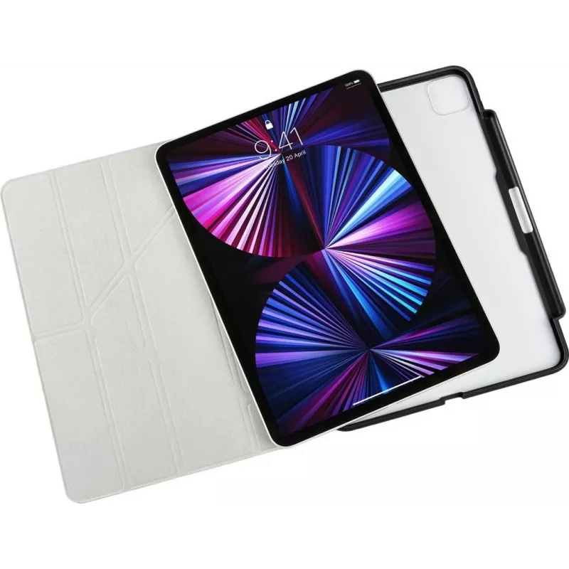 Pipetto Origami No3 Astuccio per penna per iPad Pro 11 (1ª/2ª/3ª/4ª gen.) Nero