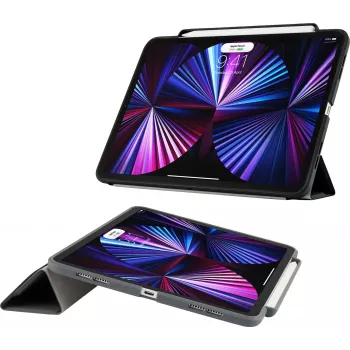 Pipetto Origami No3 Custodia con pencil case per iPad Pro 11 (1./2./3./4. Gen) nera