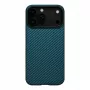 PITAKA Custodia Ultra-Slim MagSafe per iPhone 17 Pro nero/blu Twill