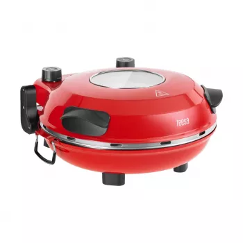 Forno per pizza TEESA SUPREME, 1200 W, 32 cm, finestra, pietra rimovibile, doppio controllo riscaldamento