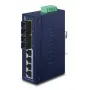 PLANET ISW-621TS15 switch Fast Ethernet industrial unmanaged L2 con 4x 10/100 + 2x 100Base-FX SC multi-mode, montaggio su guida DIN/parete, da -40 a 75 °C
