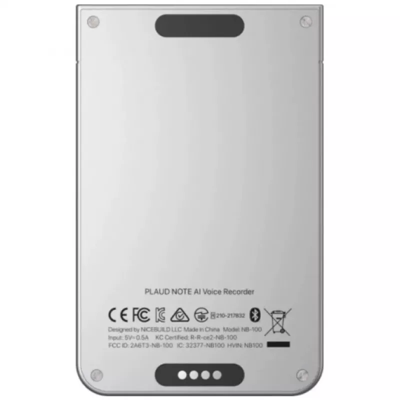 PLAUD NOTE registratore vocale AI, 64GB, argento