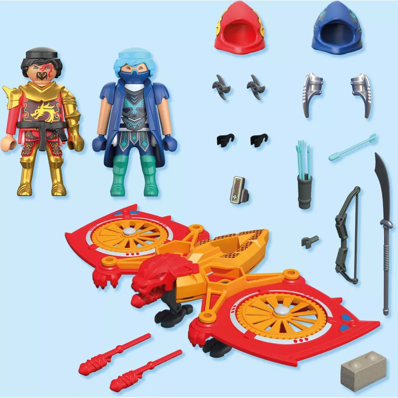 Playmobil 71833 Heroes: drone degli eroi contro il ninja malvagio