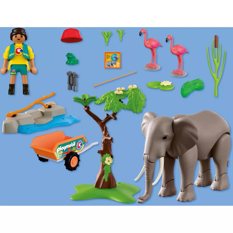 PLAYMOBIL 72068 Elefante con guardiano degli animali
