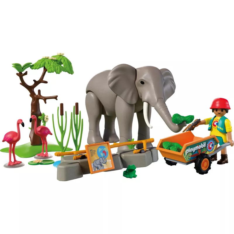 PLAYMOBIL 72068 Elefante con guardiano degli animali