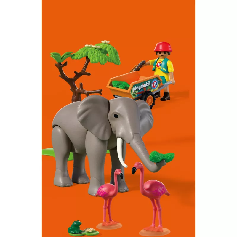 PLAYMOBIL 72068 Elefante con guardiano degli animali