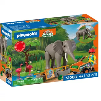 PLAYMOBIL 72068 Elefante con guardiano degli animali