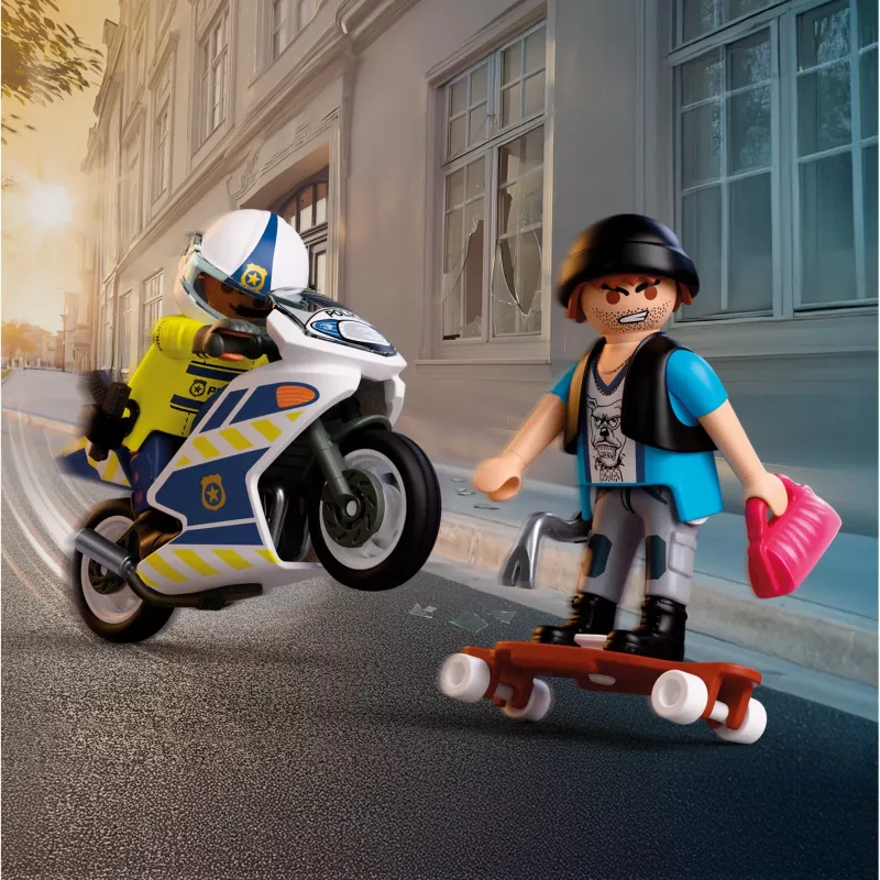 PLAYMOBIL 72079 City Action inseguimento moto della polizia
