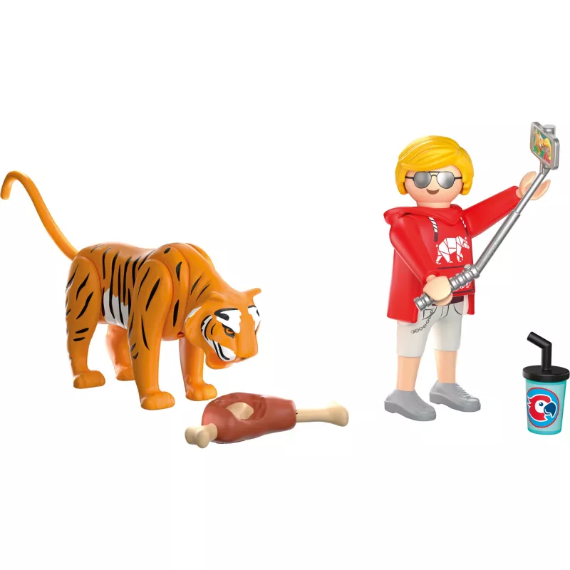 PLAYMOBIL 72089 Animals & Friends Zoo tigre e visitatori