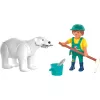Playmobil 72090 Animals & Friends Zoo: orso polare e guardiano