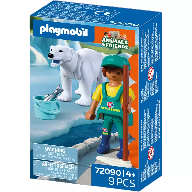 Playmobil 72090 Animals & Friends Zoo: orso polare e guardiano