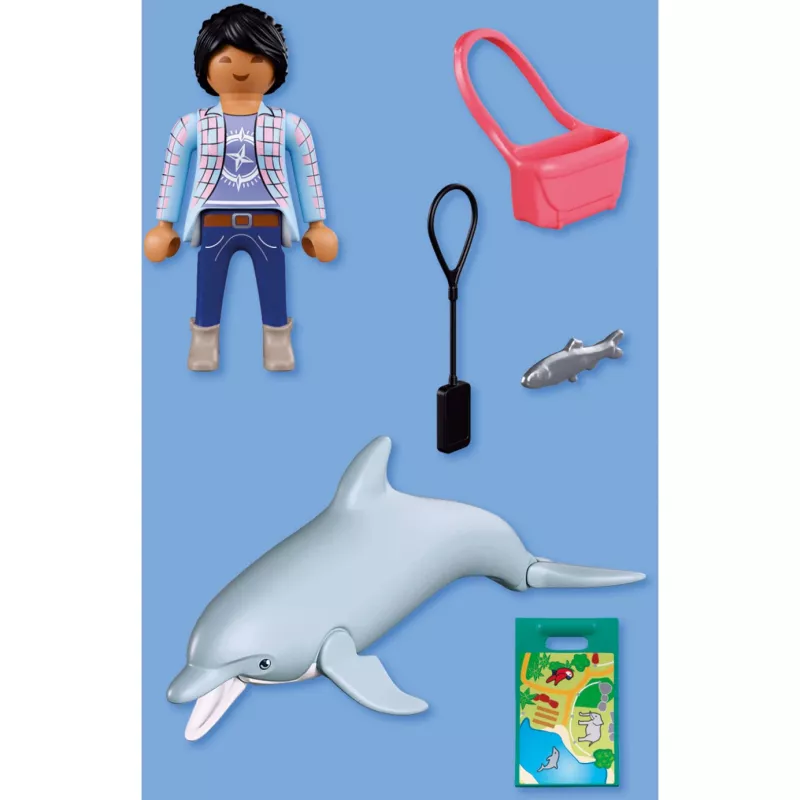 PLAYMOBIL 72091 Animals & Friends Zoo delfino e visitatori