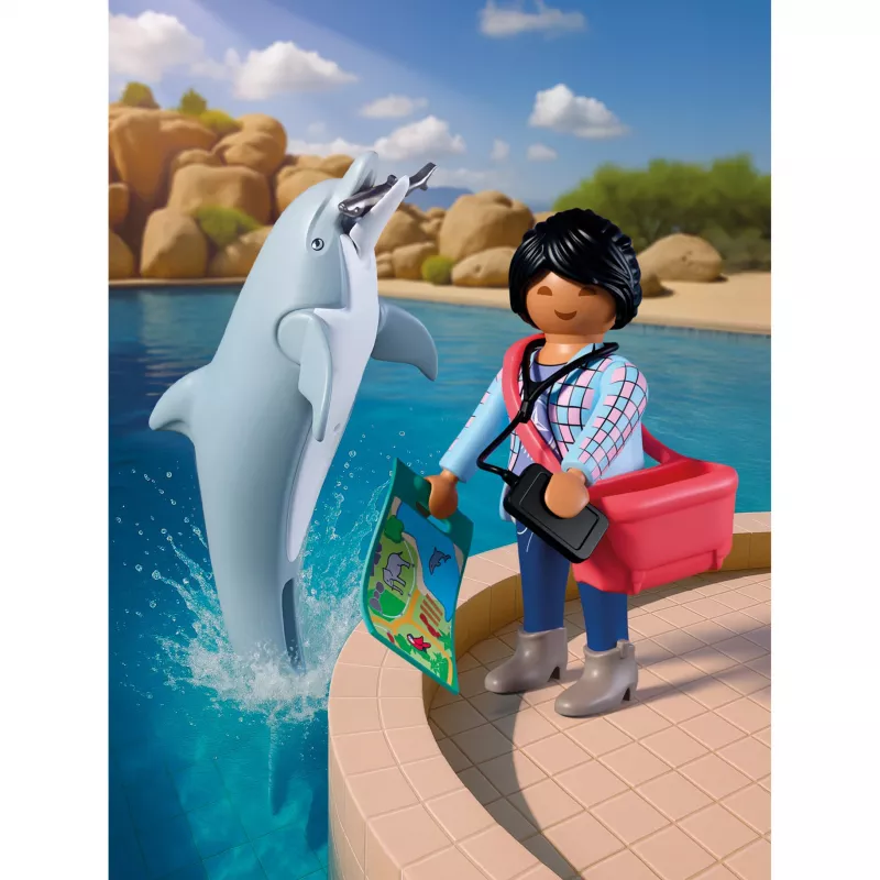 PLAYMOBIL 72091 Animals & Friends Zoo delfino e visitatori