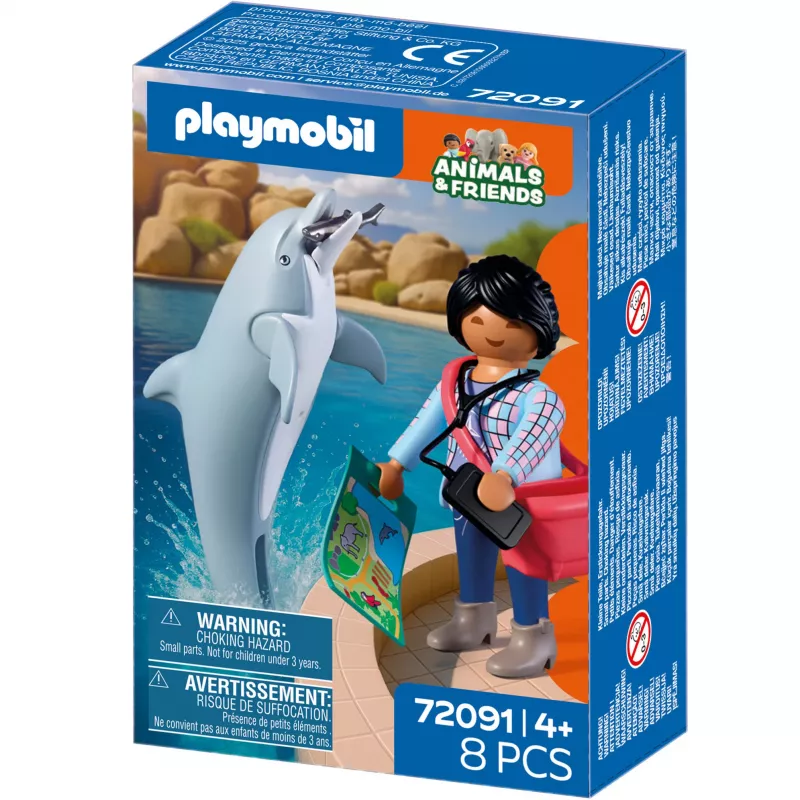 PLAYMOBIL 72091 Animals & Friends Zoo delfino e visitatori