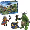PLAYMOBIL Knights 72116 Troll con tesoro del cavaliere leone