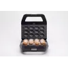 PMS 4-in-1 MELTO sandwich maker con piastre intercambiabili per sandwich, waffle, grill, biscotti/noci, 800 W, nero/argento