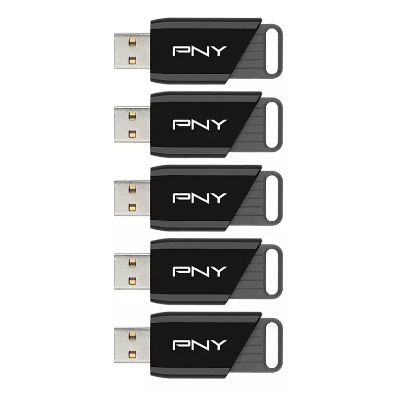 PNY Attaché X Chiavetta USB 64 GB USB 3.2 Gen 1 Multipack da 5 (P-FD64GX5ATTX-EF)