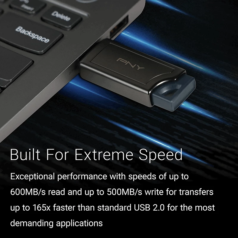 PNY PRO Elite V2 256 GB chiavetta USB 3.2 Gen 2 Type-A senza cappuccio nera