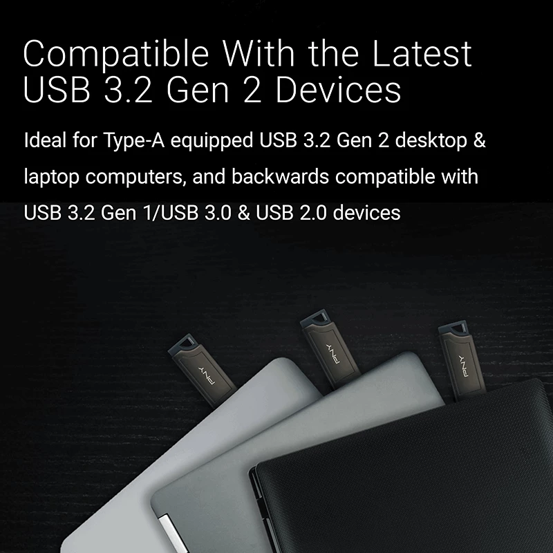 PNY PRO Elite V2 256 GB chiavetta USB 3.2 Gen 2 Type-A senza cappuccio nera