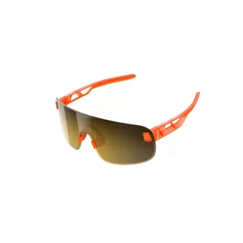 POC Elicit Occhiali da ciclismo - Fluo Orange / Violet-Silver Mirror