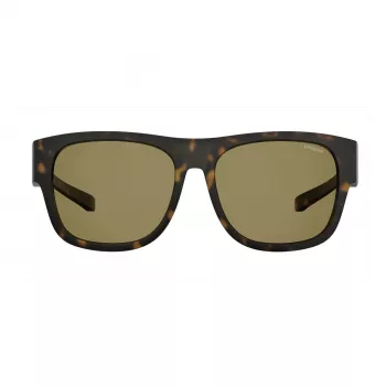 Polaroid Ancillaries PLD9010SN9P Occhiali da sole rettangolari unisex - montatura nera, lenti grigie polarizzate
